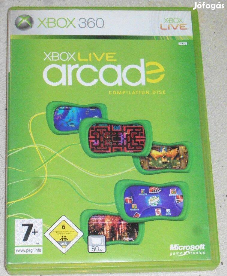 Live Arcade (5 játék, Pac-Man, Uno, Luxor 2, stb) Gyári Xbox 360 Játék