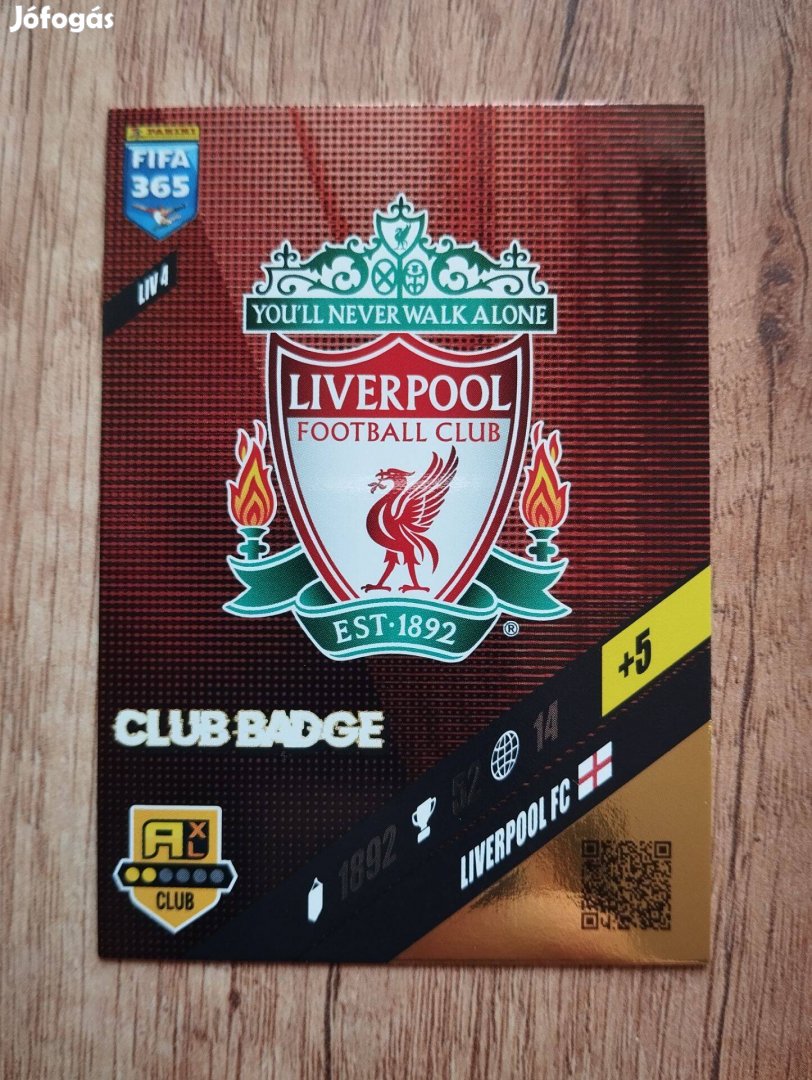 Liverpool FIFA 365 2024 Club Badge Címer Logo focis kártya