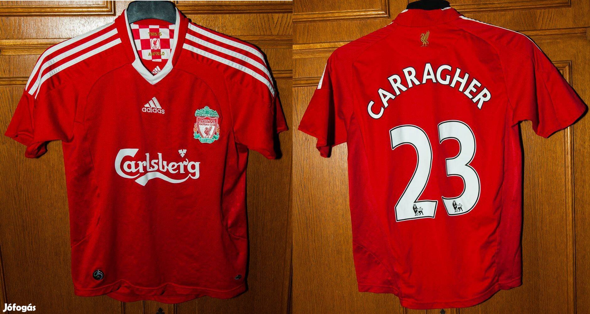 Liverpool Jamie Carragher eredeti adidas gyerek mez (L, 164)