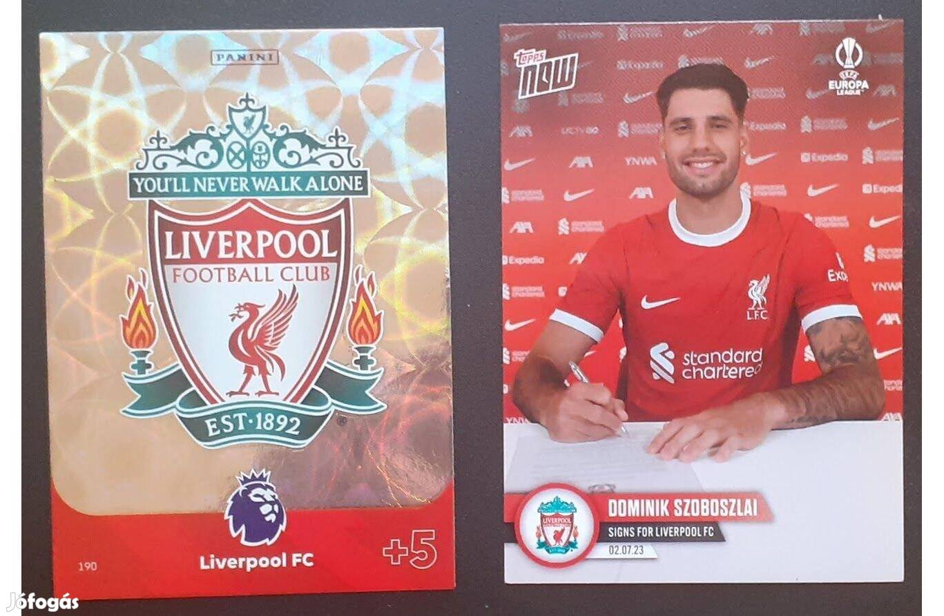 Liverpool + Szoboszlai 24 focis kártya Panini Premier League 2024