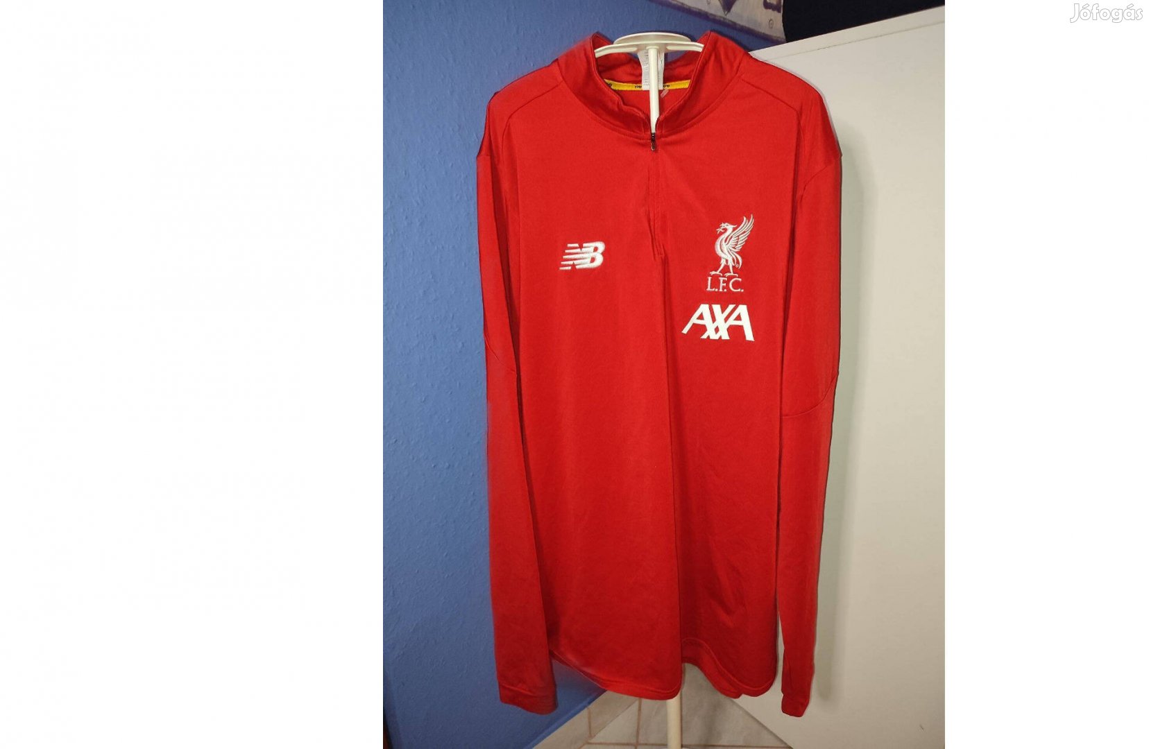 Liverpool eredet New Balance cipzáras nyakú hosszú ujjú felső (XL)