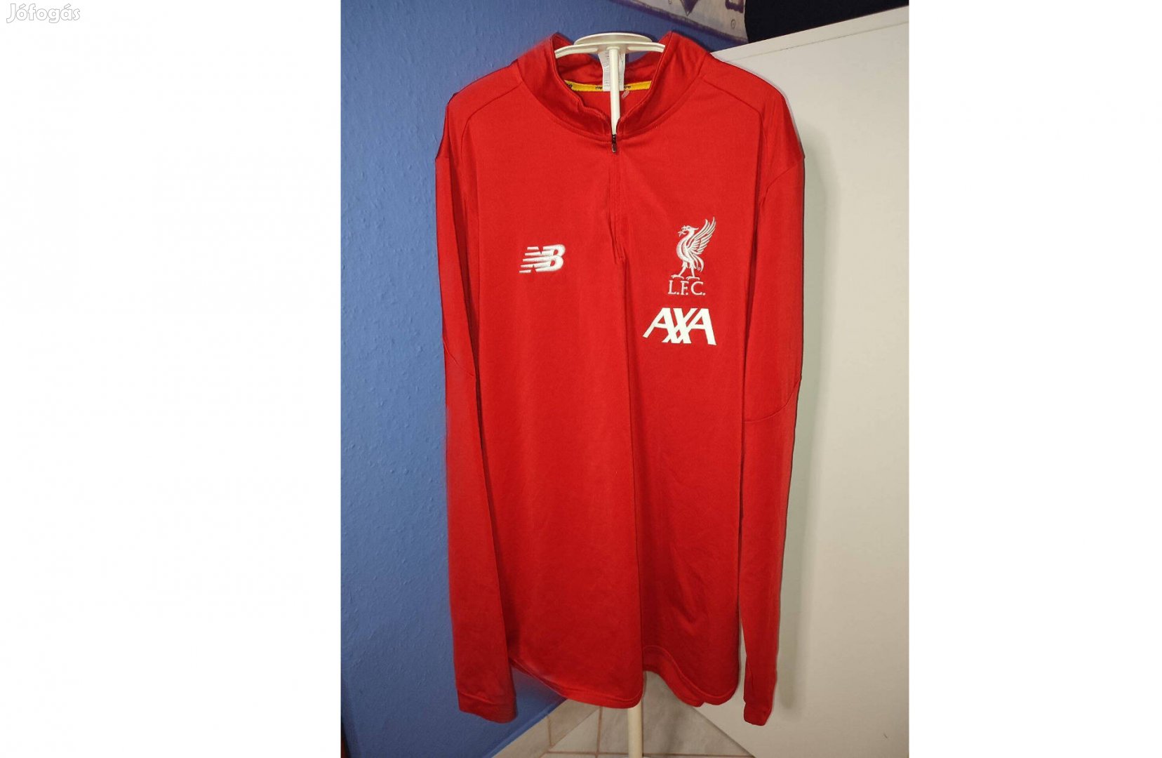 Liverpool eredet New Balance cipzáras nyakú hosszú ujjú felső (XL)