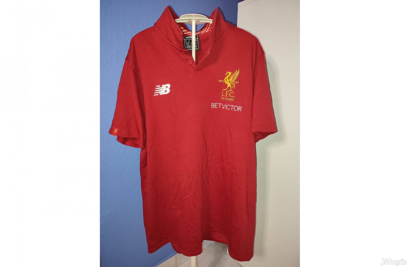 Liverpool eredeti New Balance centenáriumi galléros póló (XL)