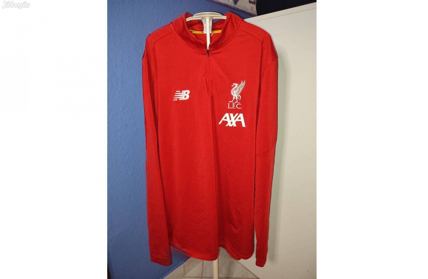 Liverpool eredeti New Balance cipzáras nyakú hosszú ujjú felső (XL)