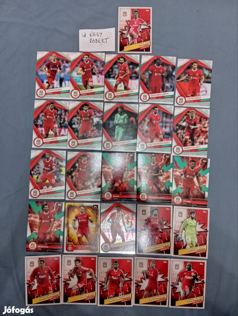 Liverpool focis kártyák egyben eladó 
