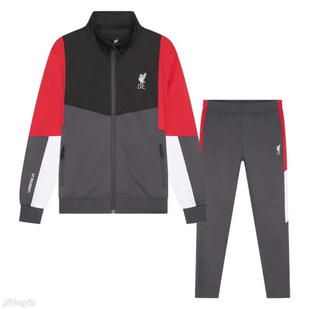 Liverpool melegitő garnitúra felnőtt fekete-piros-fehér