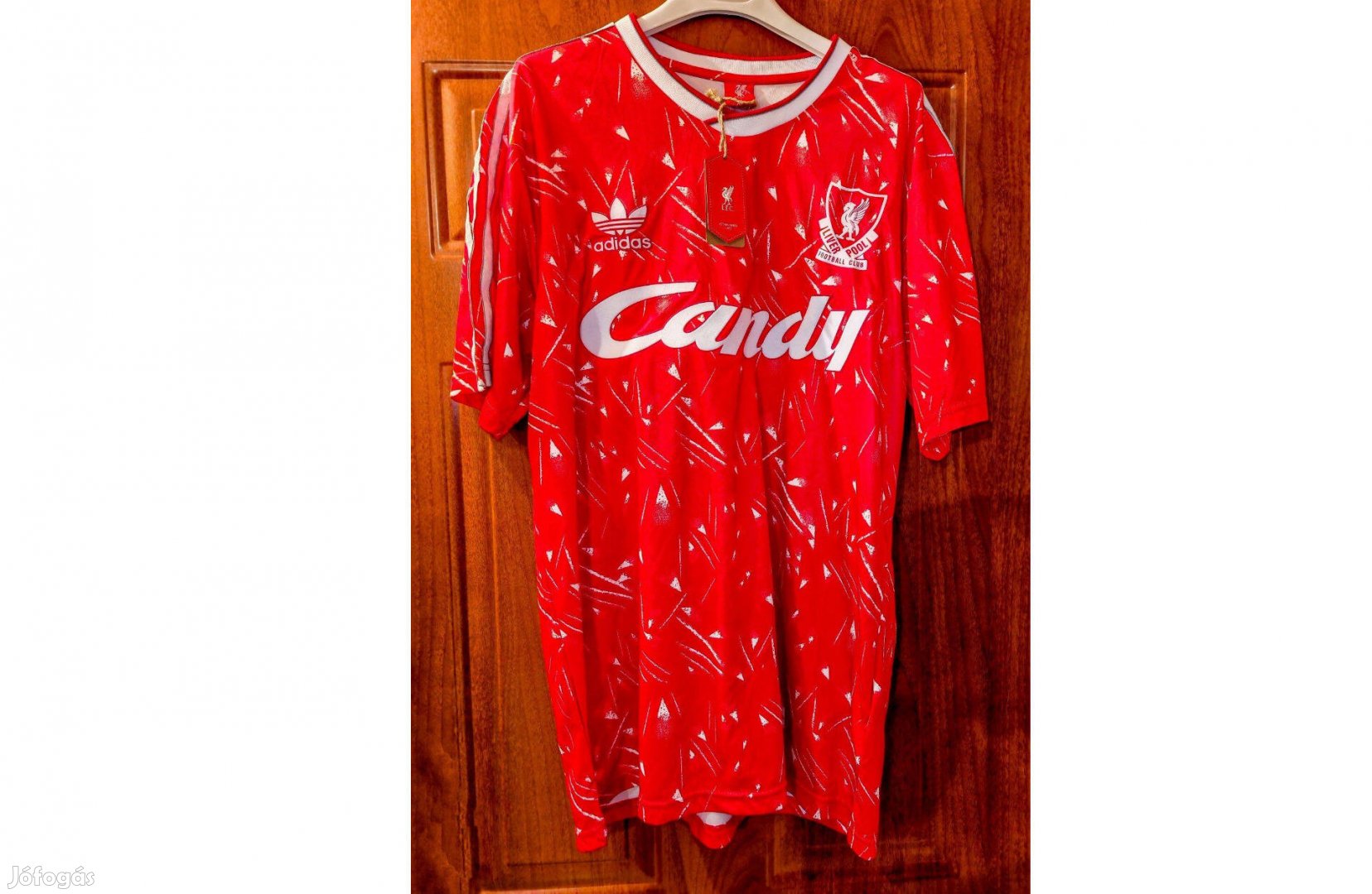 Liverpool szurkolói 1989-91 retro új piros mez (XL)