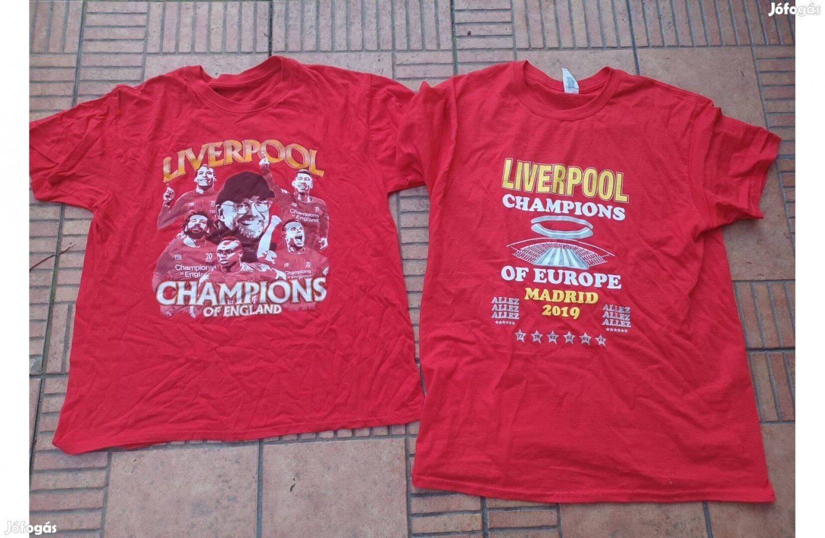 Liverpool szurkolói póló M XL 2db