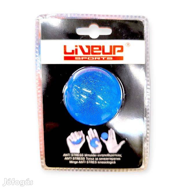 Liveup kék stresszlabda 5 cm masszázs és rehabilitáció