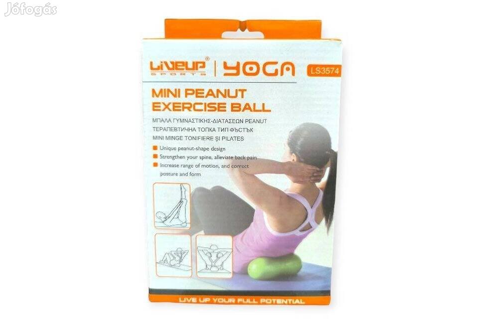 Liveup mogyoró alakú gimnasztikai labda 1228 cm hátizomerősí