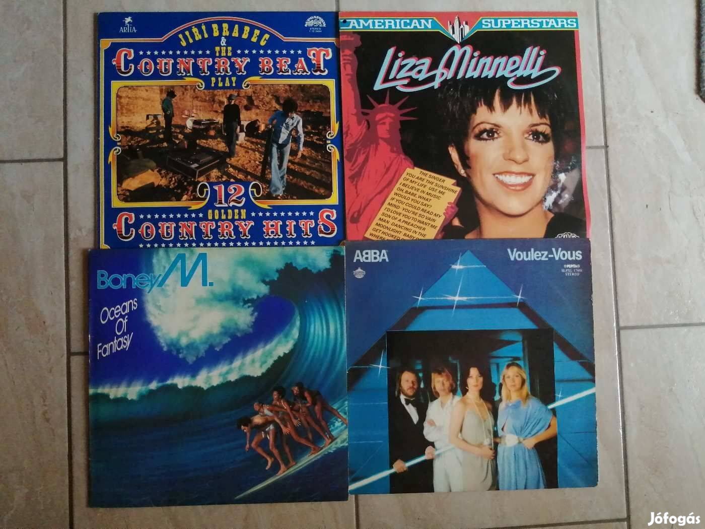 Liza Minelli és Country Hits Bakelt lemez -2 LP egyben
