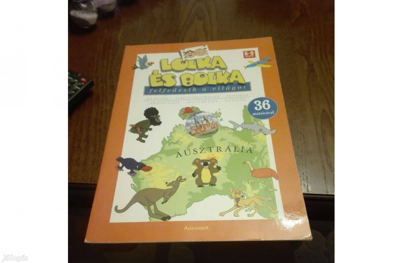 Llolka és Bolka felfedezik a világot-könyv, Ausztrália 36 matrica, új