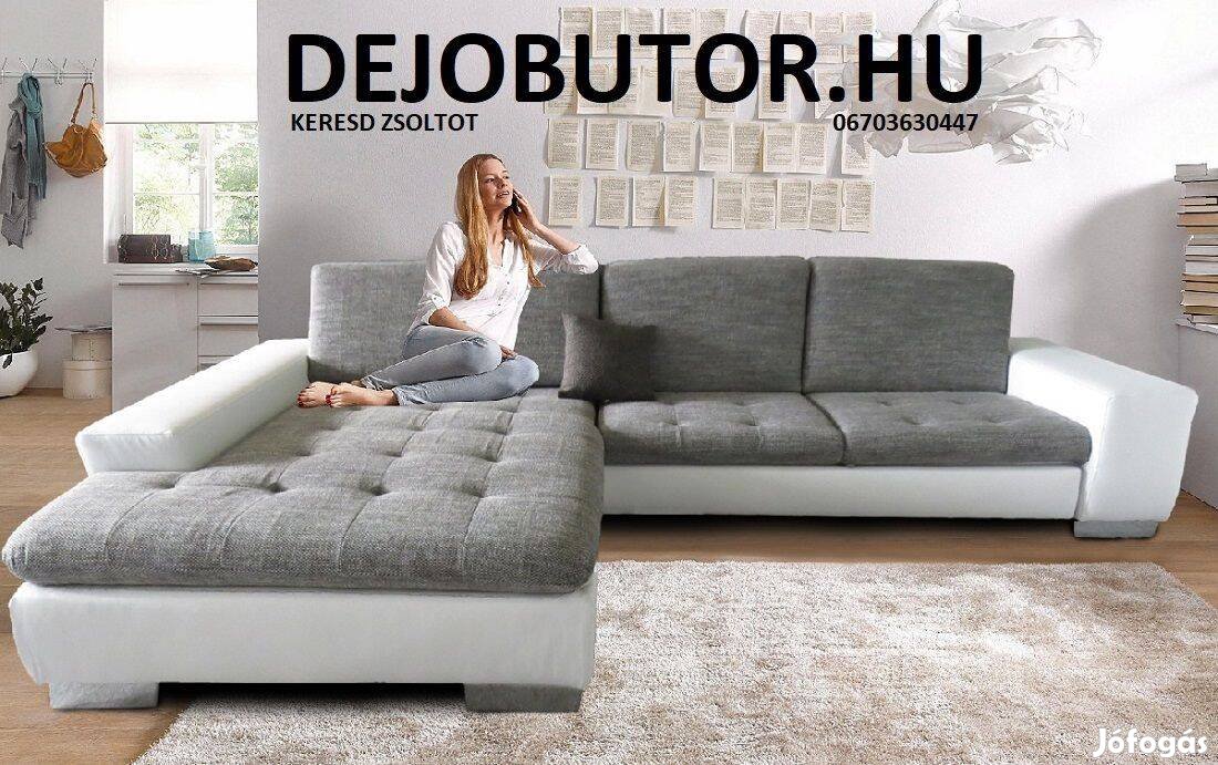 Locket sarok kanapé rugós ülőgarnitúra 325x195 cm grey