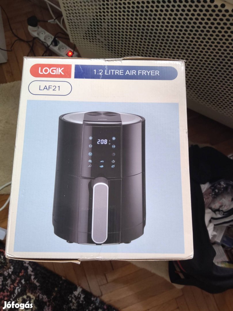 Logik LAF21 Air Fryer , 1,2 l es fekete és ezüst színben