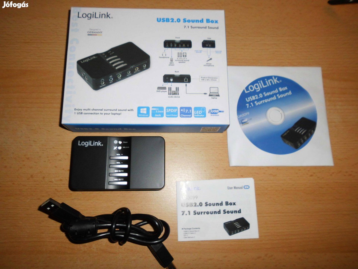 Logilink 7.1 csatornás USB Soundbox