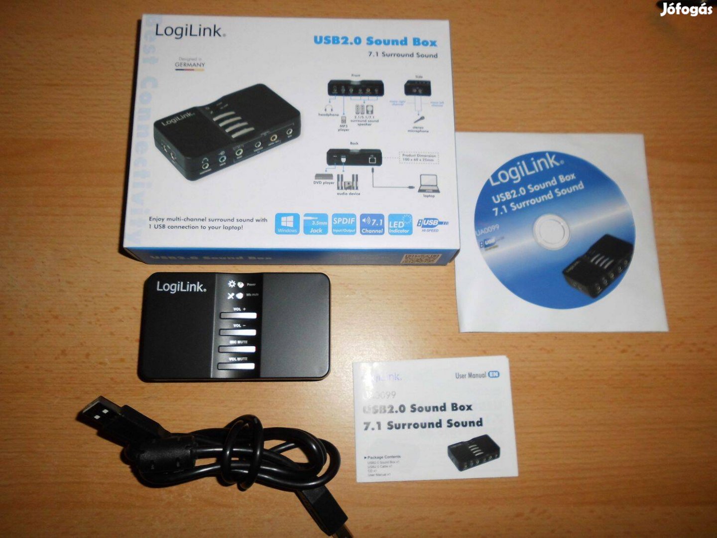 Logilink 7.1 csatornás USB Soundbox
