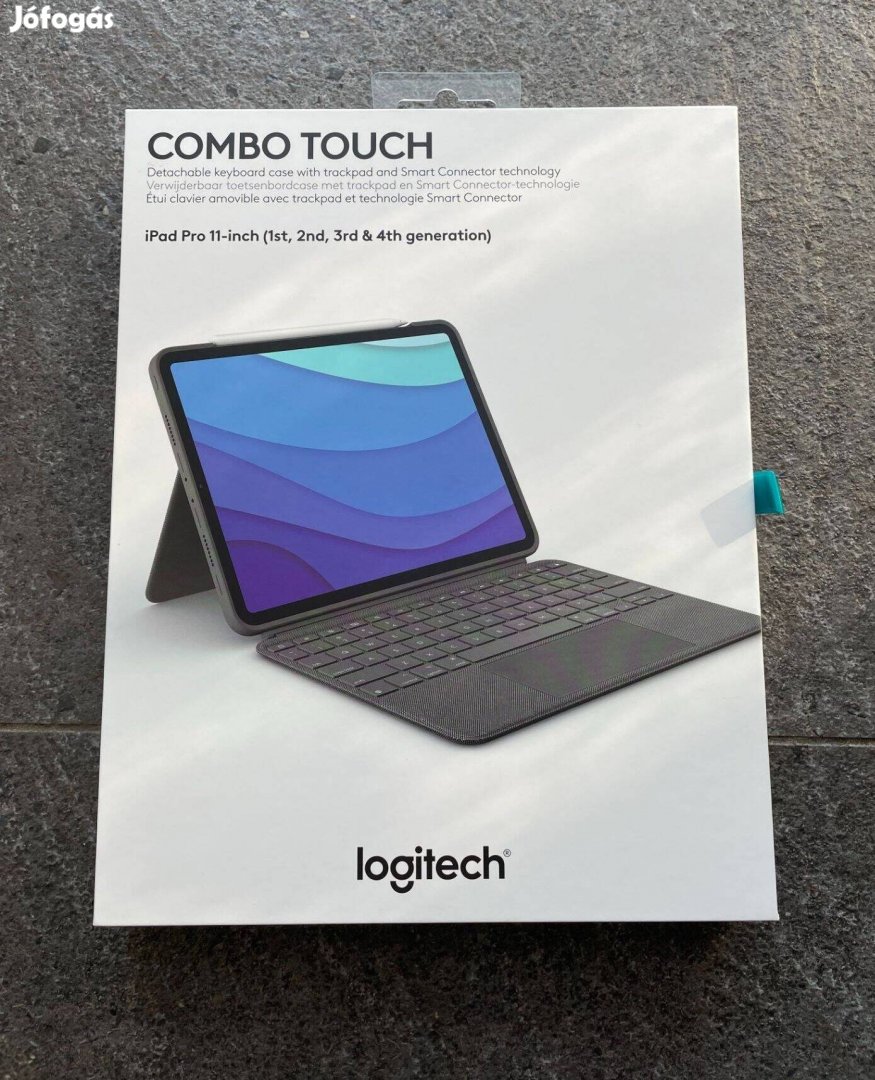 Logitech Combo Touch 11 Hüvelykes (1-4 Gen.) ipad Pro Angol