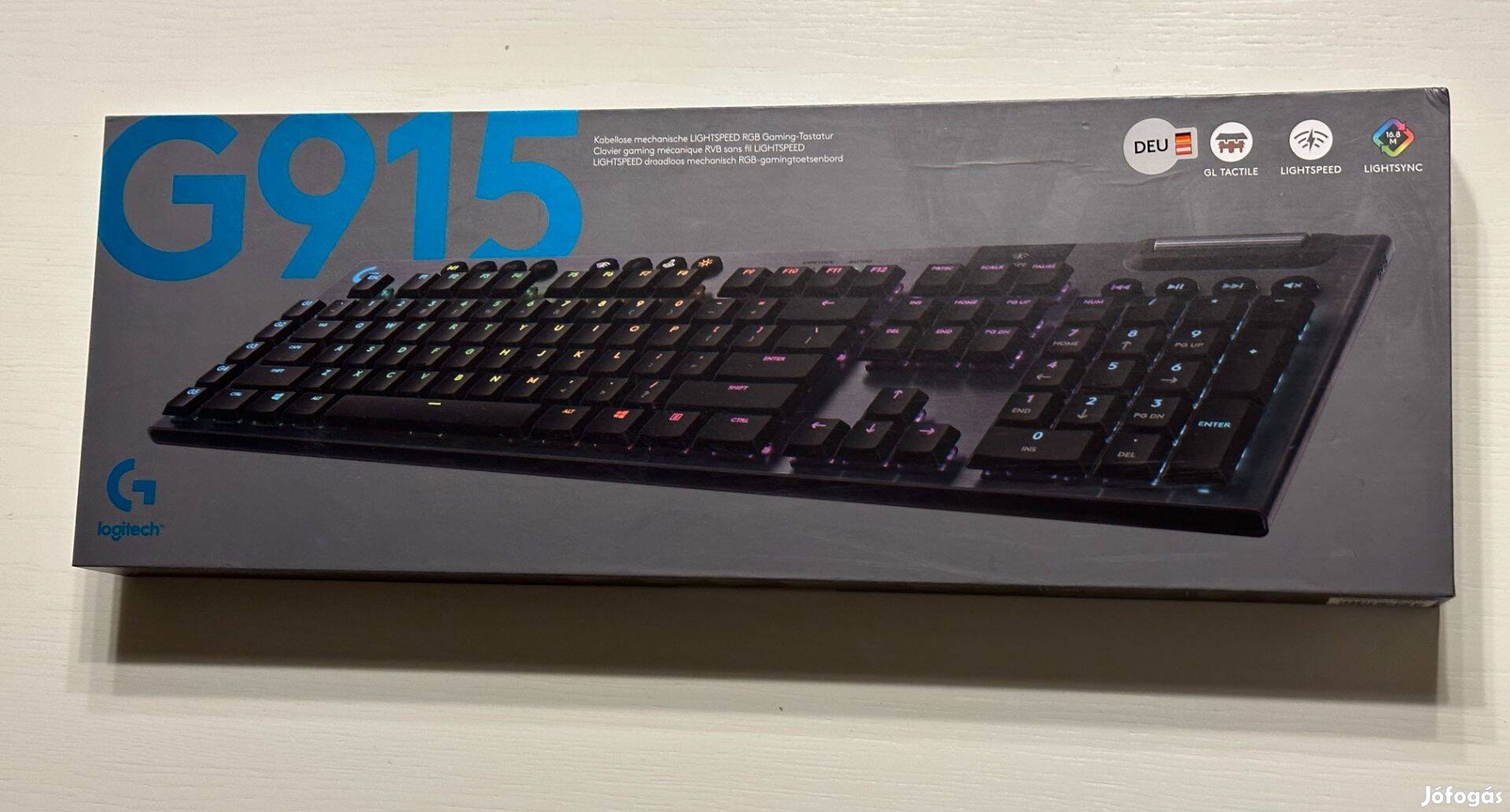 Logitech G915 Lightsync RGB mechanikus gaming billentyűzet eladó