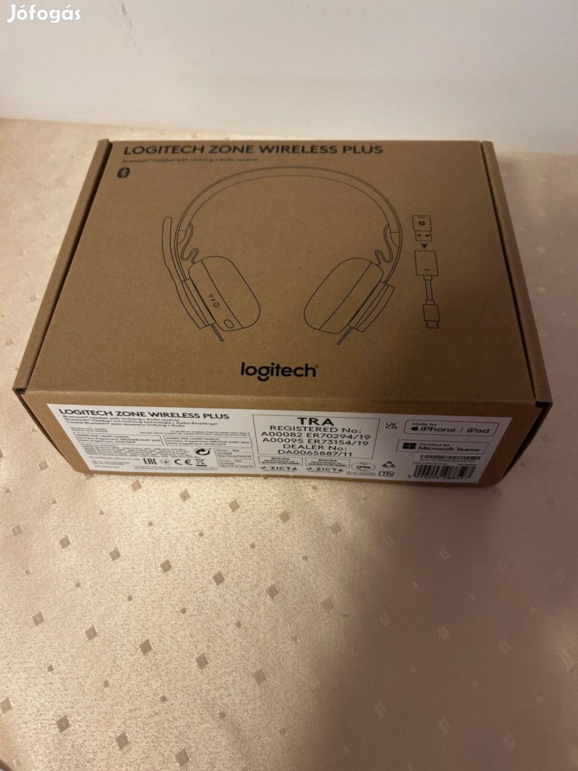 Logitech Zone Wireless Plus Teams headset fekete