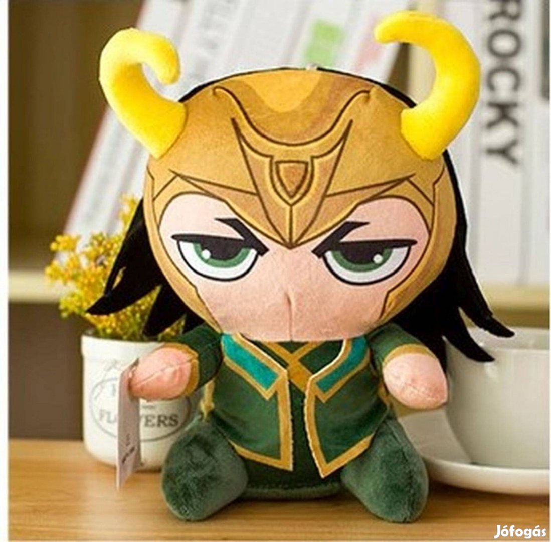 Loki Marvel Bosszúállók plüss 25 cm Új Avengers Készleten számlával