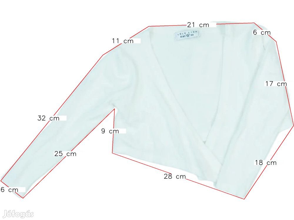 Lola Liza Új (címkés) Lány Bolero (Méret: 104)