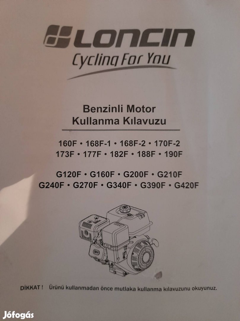 Loncin 270cm3-es benzinmotor