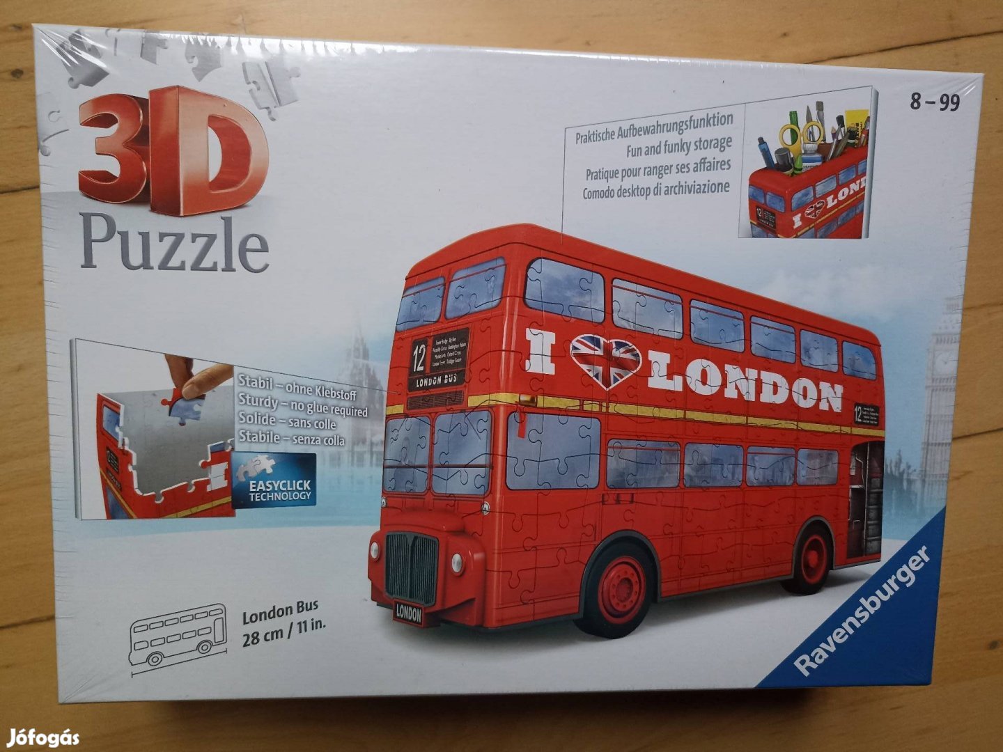 London 3D emeletes busz puzzle - vadonatúj, bontatlan kirakó