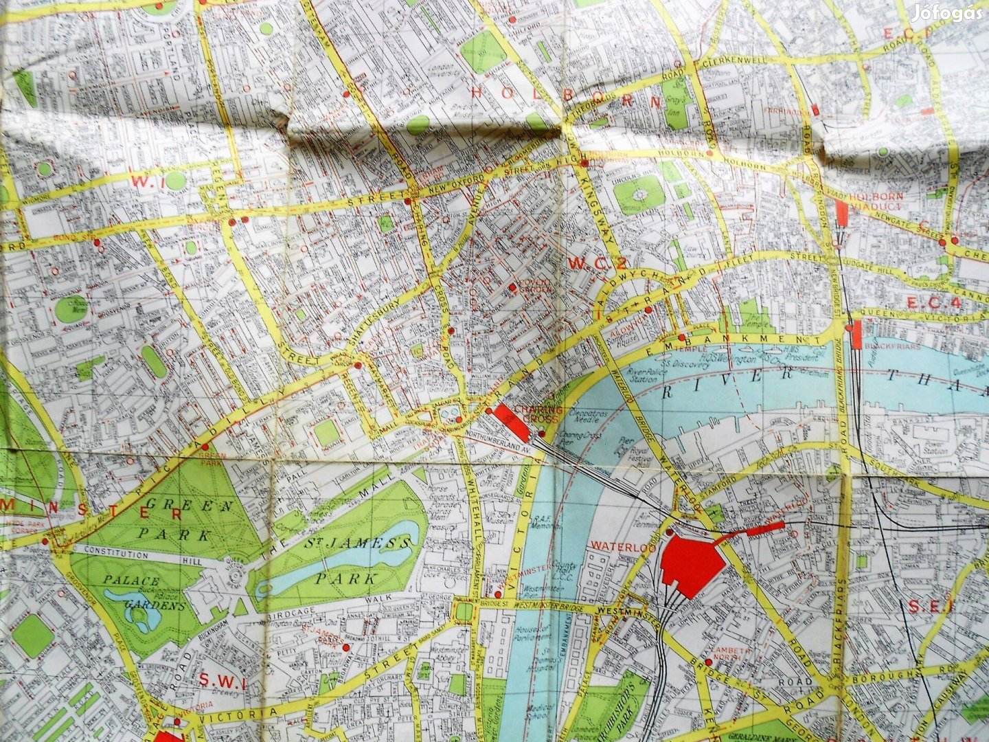 London City régi térkép. Méret: 88 x 56 cm