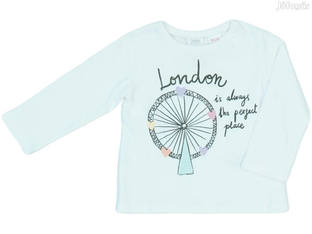 London Új (címkés) Lány Hosszú ujjú felső (Méret: 86)