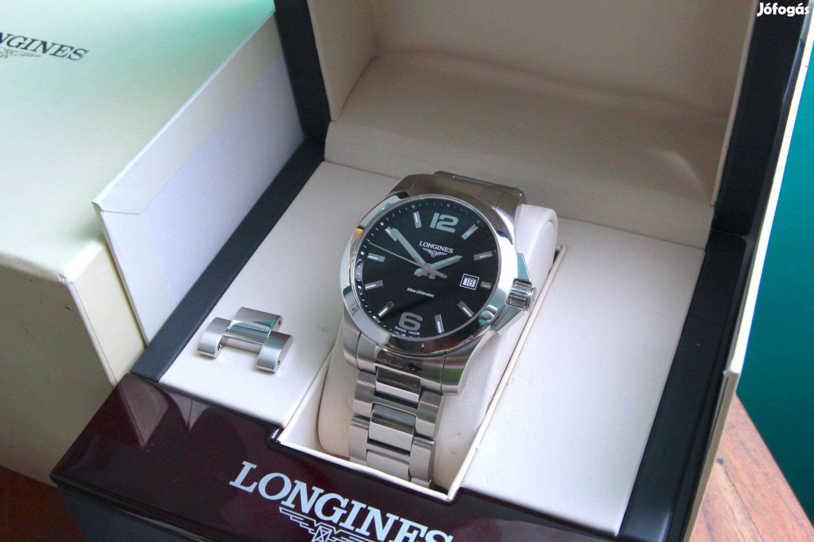 Longines Conquest Fekete 41mm teljes szett