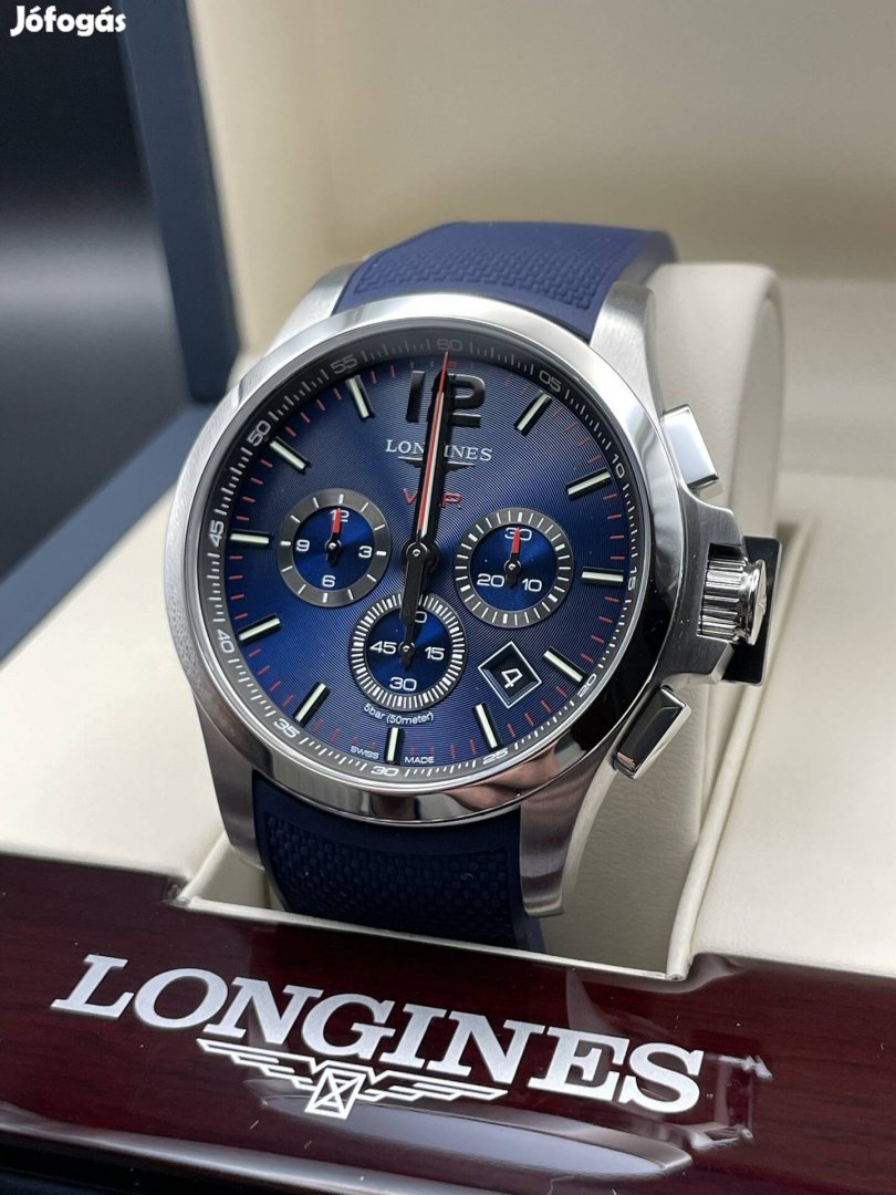 Longines Conquest V.H.P. óra gumisz. Kék hordatlan