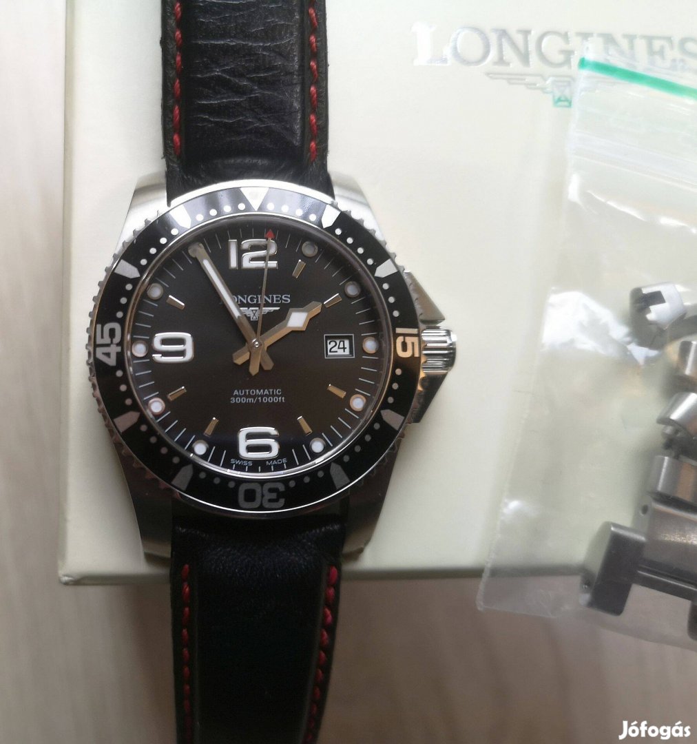 Longines Hydroconquest fekete 41mm automata (Hydro Conquest)