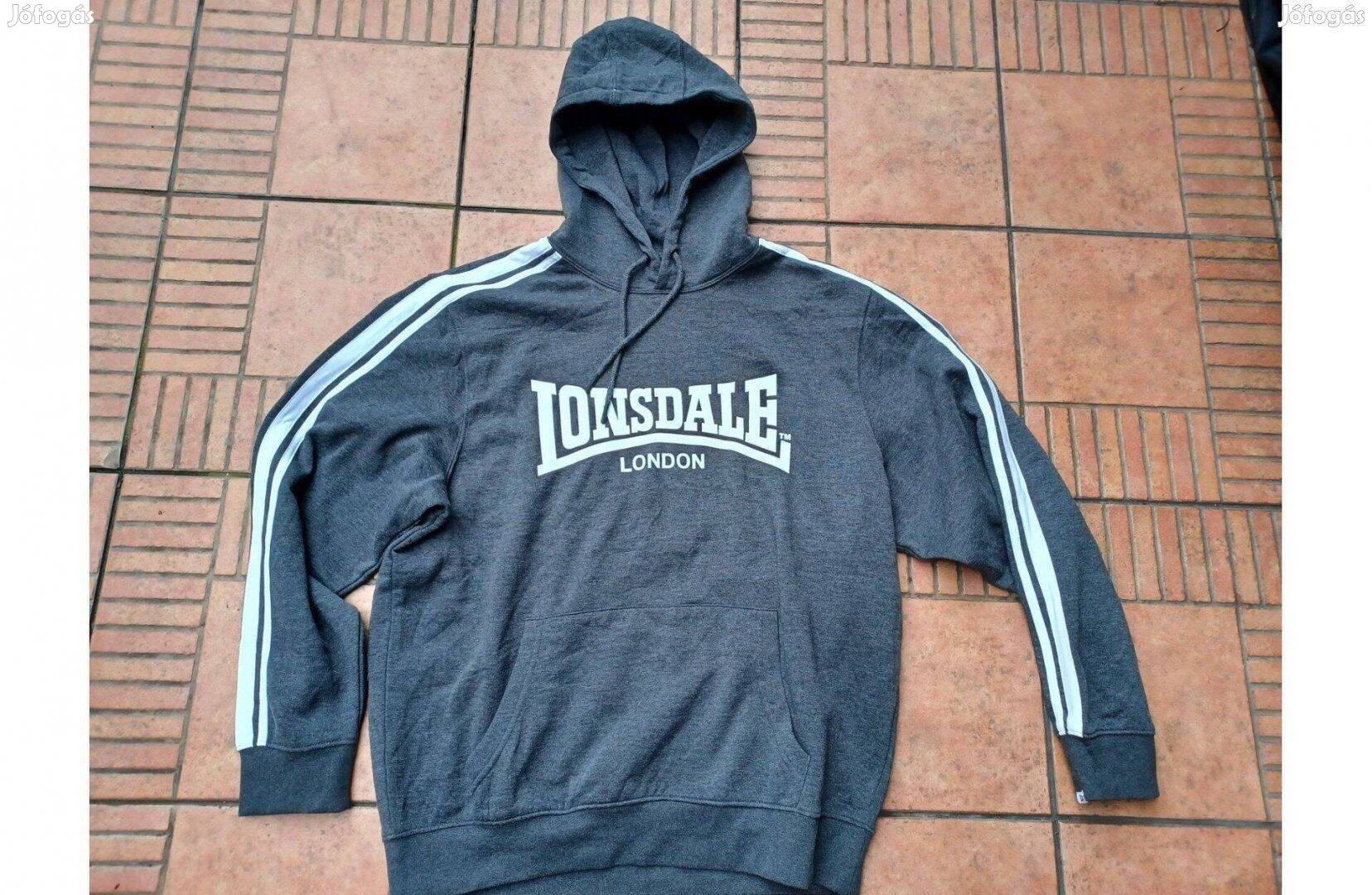 Lonsdale feliratos eredeti kapucnis pulóver XL XXL