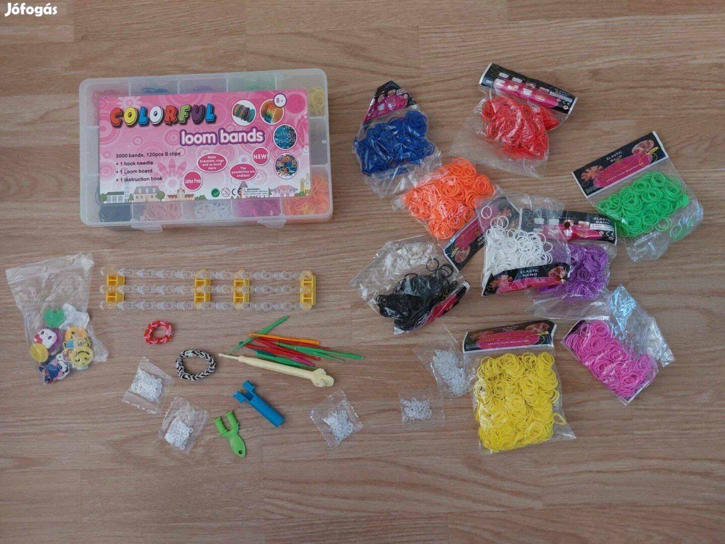 Loom bands karkötő készítő szett extrákkal eladó