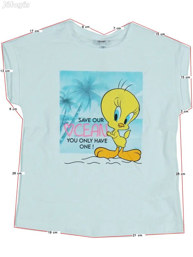 Looney Tunes Új (címkés) Lány Póló (Méret: 140)