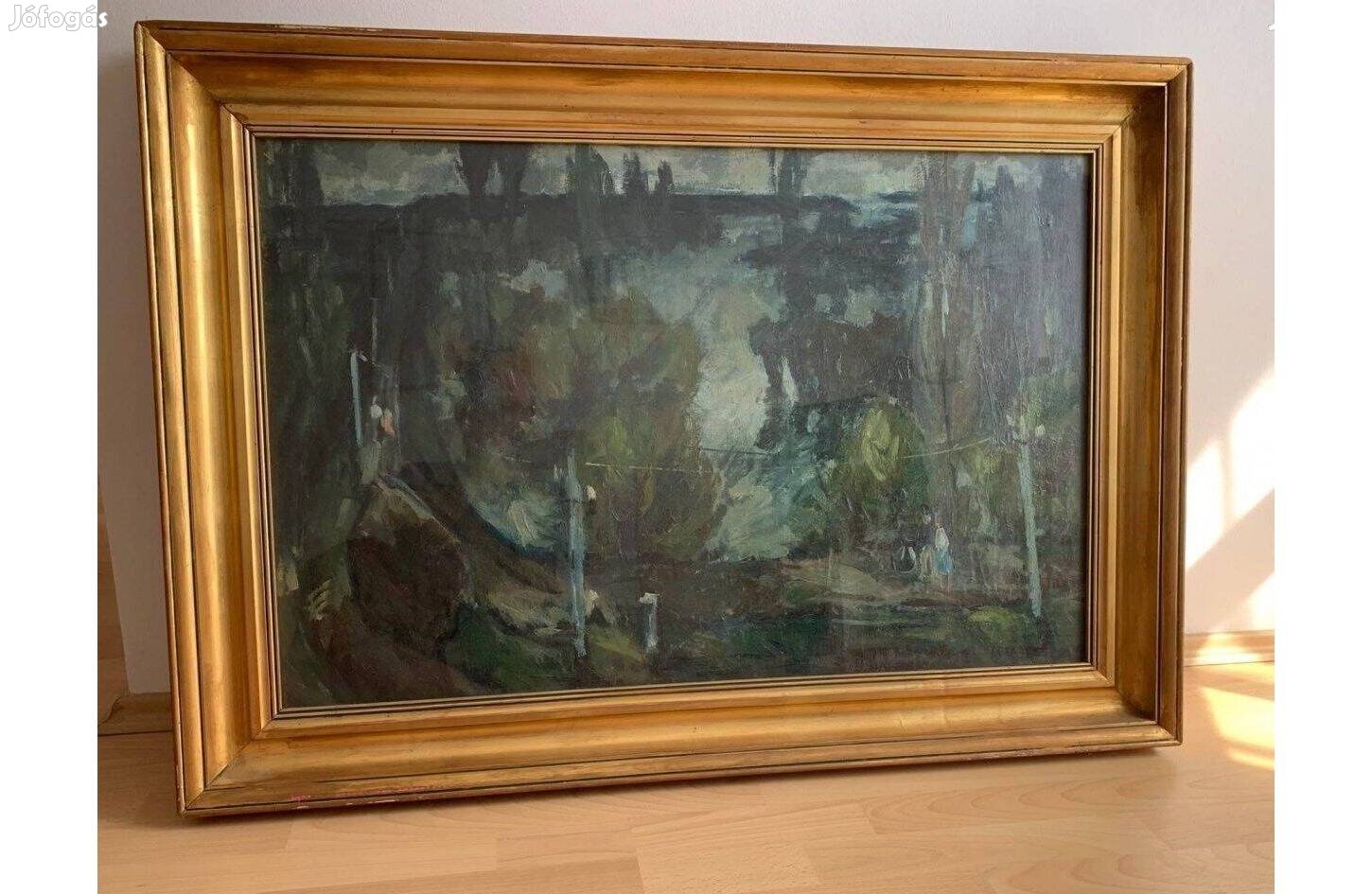 Lóránt János olaj festmény hatalmas 106x75x8cm vászon Képcsarnok,félár