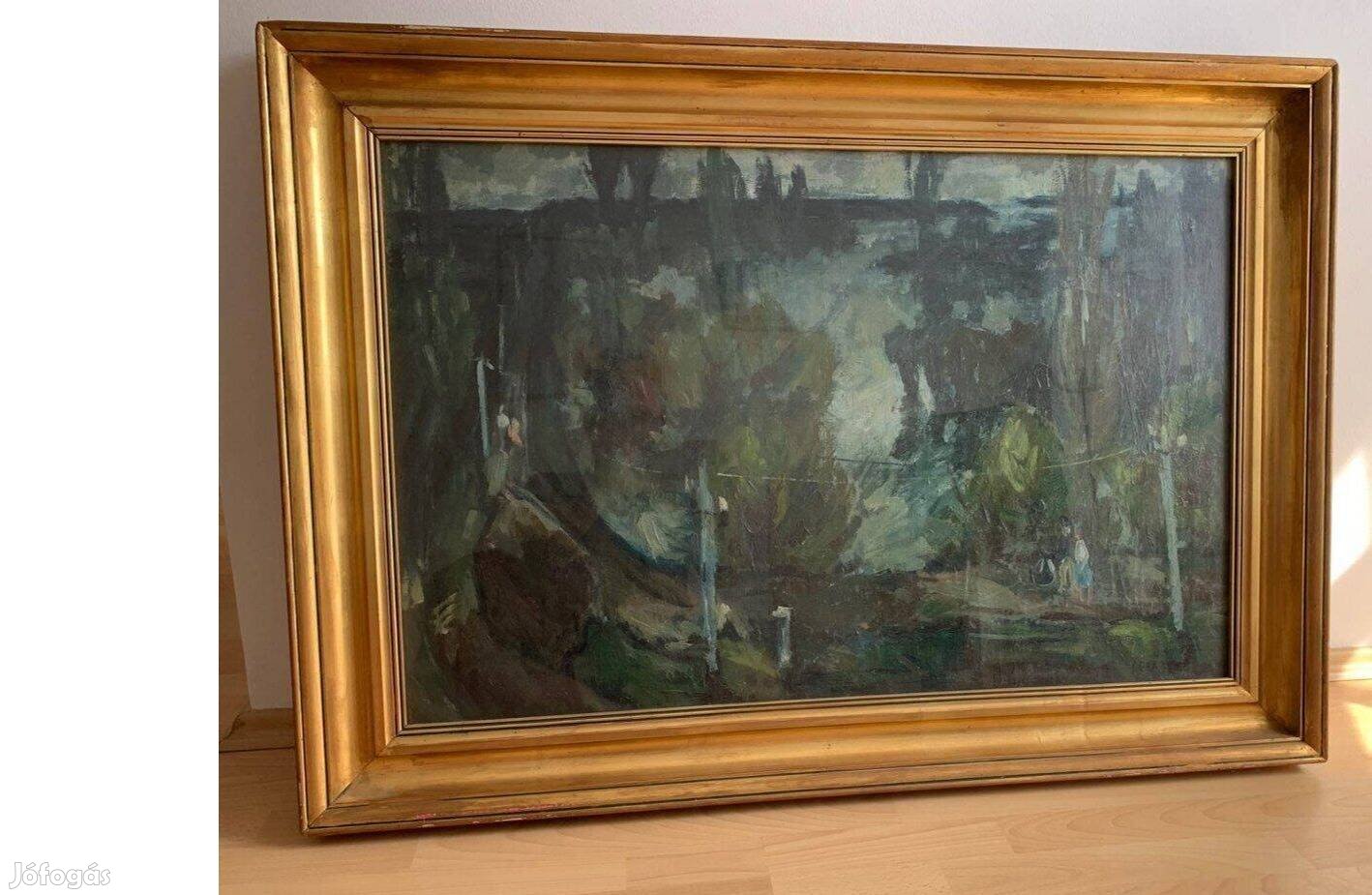 Lóránt János olaj festmény hatalmas 106x75x8cm vászon Képcsarnok,félár