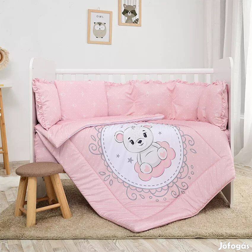 Lorelli Lilly ágynemű garnitúra 60x120 - Little Bear Pink, gf