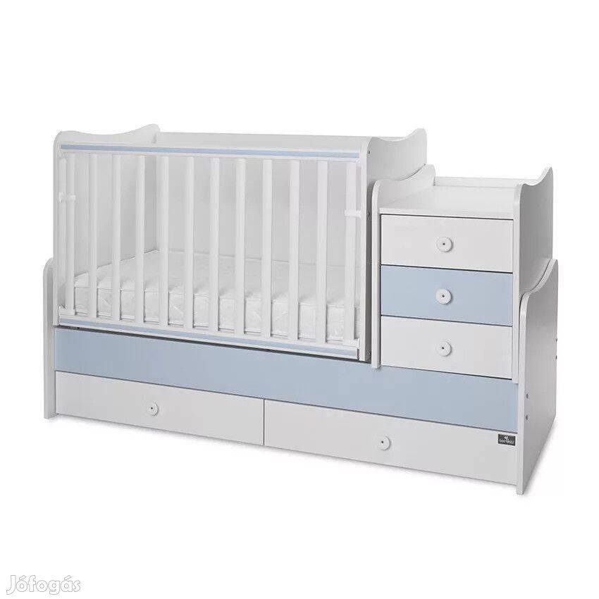 Lorelli Maxi PLUS Kombi Ágy 70X160 - Trio White-Baby BLUE