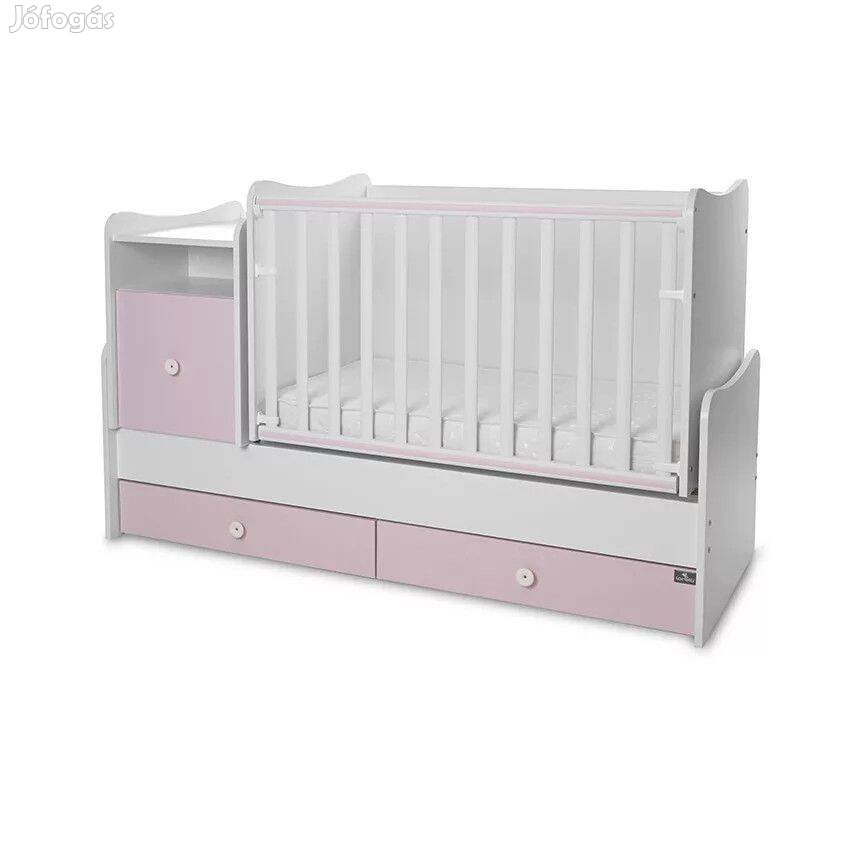 Lorelli Trend PLUS kombi ágy 70x165 - White & Orchid Pink