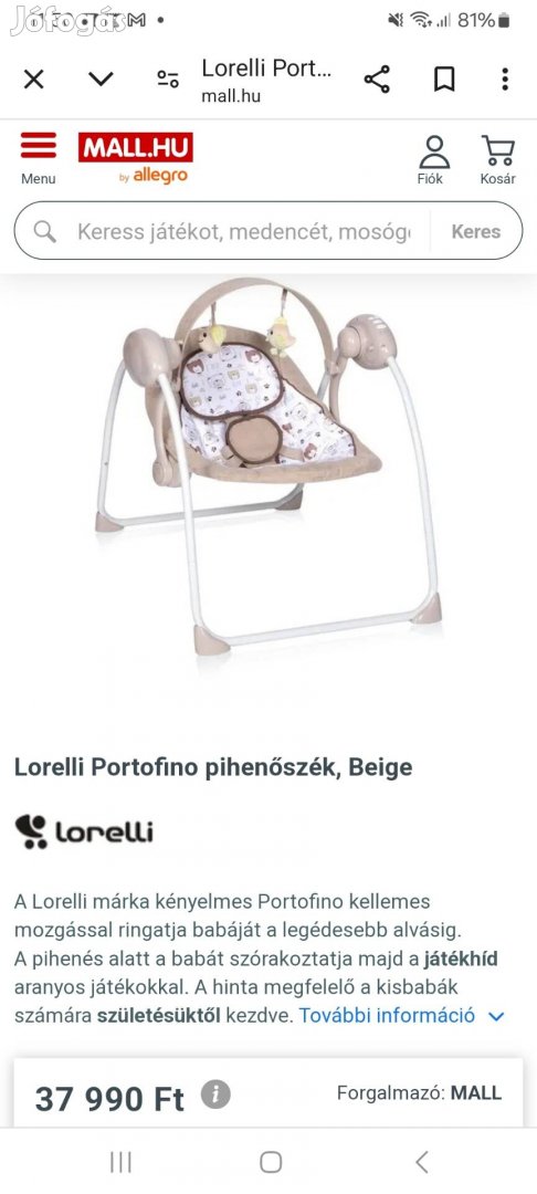 Lorelli pihenőszék 