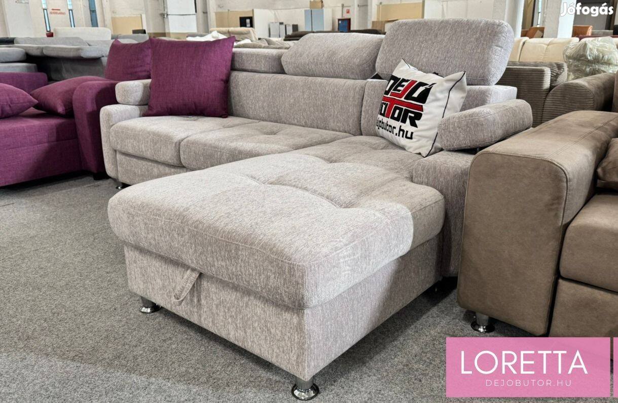 Loretta kanapé ülőgarnitúra rugós bútor 235x185 cm grey