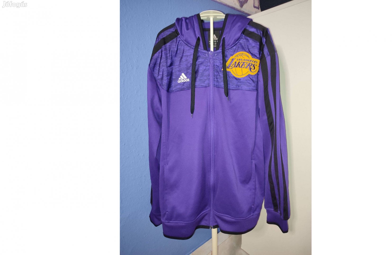 Los Angeles Lakers eredeti adidas lila cipzáras felső (L)