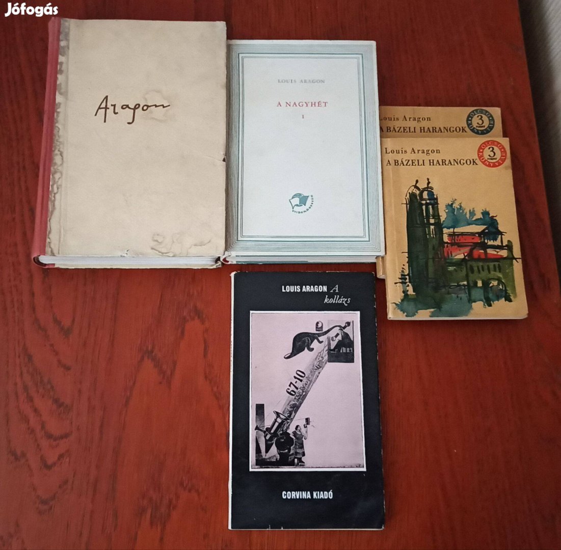 Louis Aragon könyvcsomag 5 db könyv