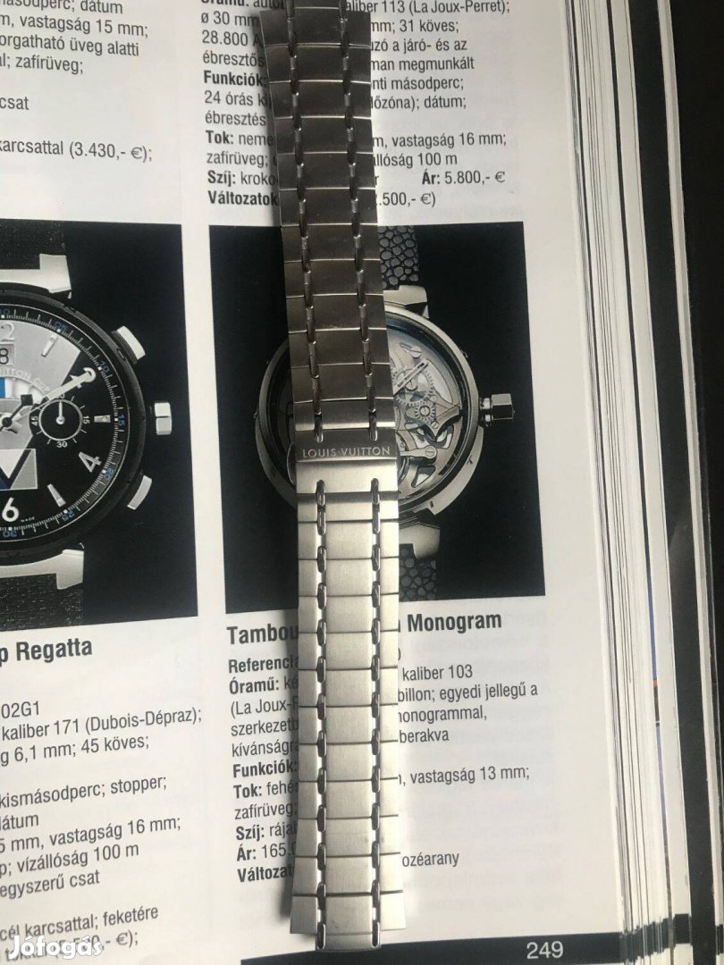 Louis Vuitton acél óraszíj.20 mm széles!