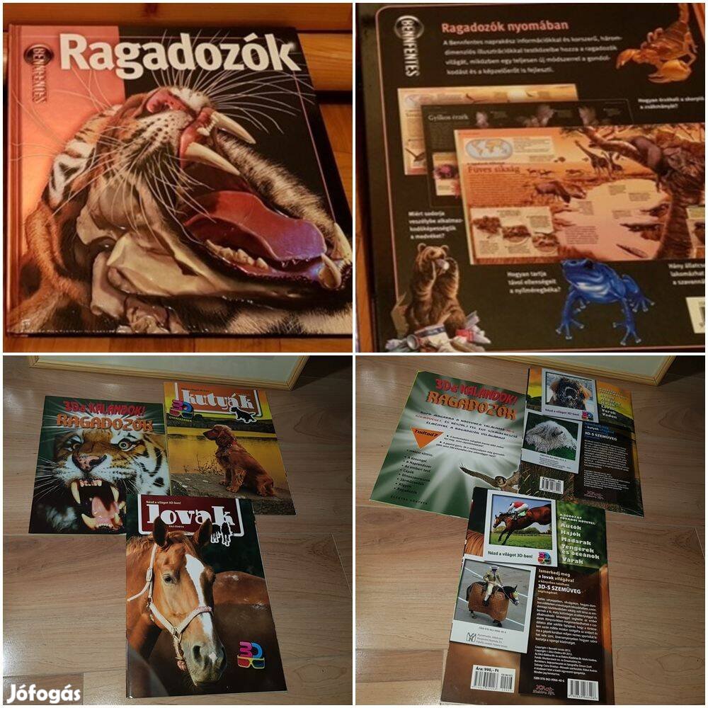 Lovak Ragadozók Kutyák 3D Ragadozók könyv újszerűek