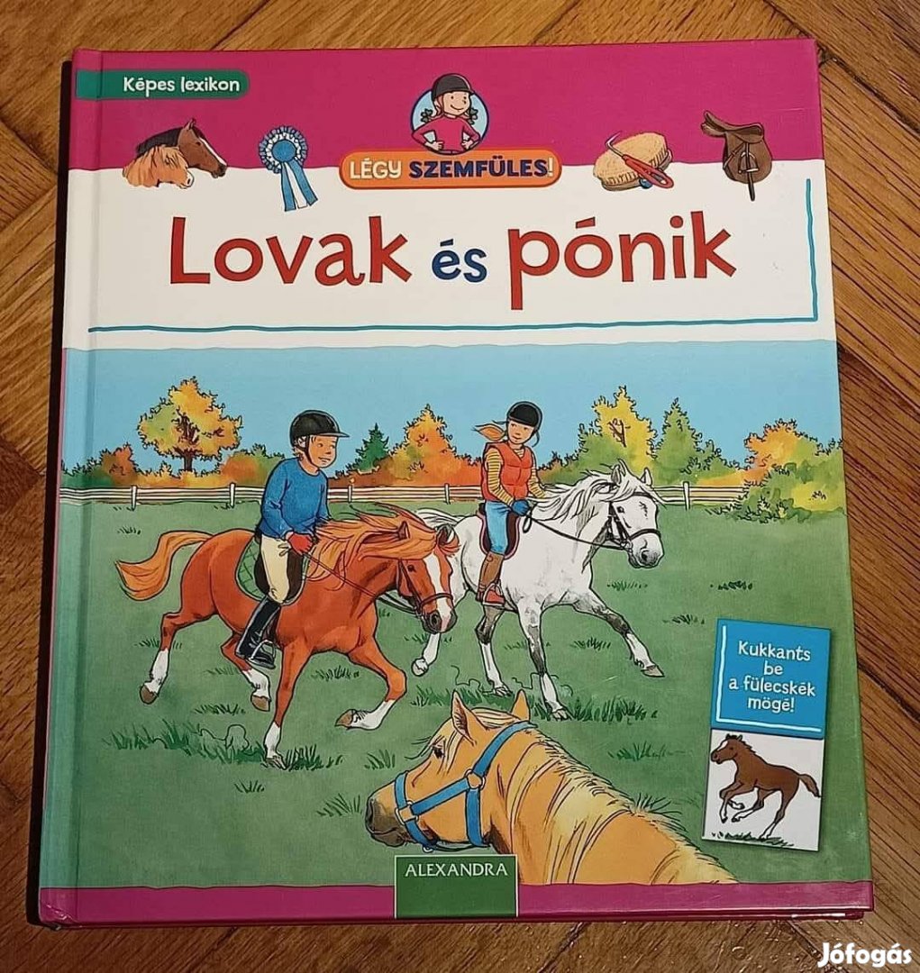 Lovak és pónik könyv Képes lexikon fülecskékkel