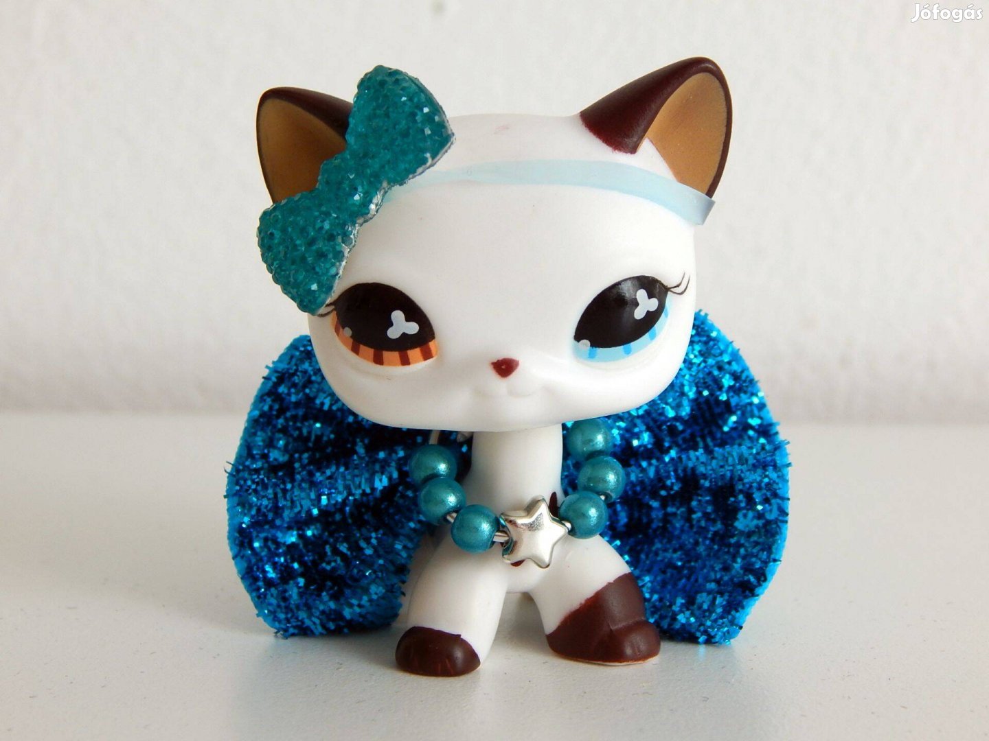 Lps Littlest Pet Shop cica kiegészítő ruha szett /csilogó türkizkék