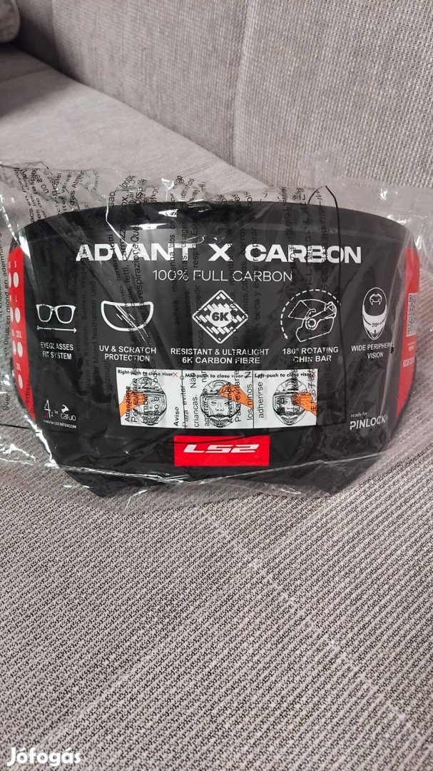 Ls 2 bukósisak Carbon ff 901 sötét plexi