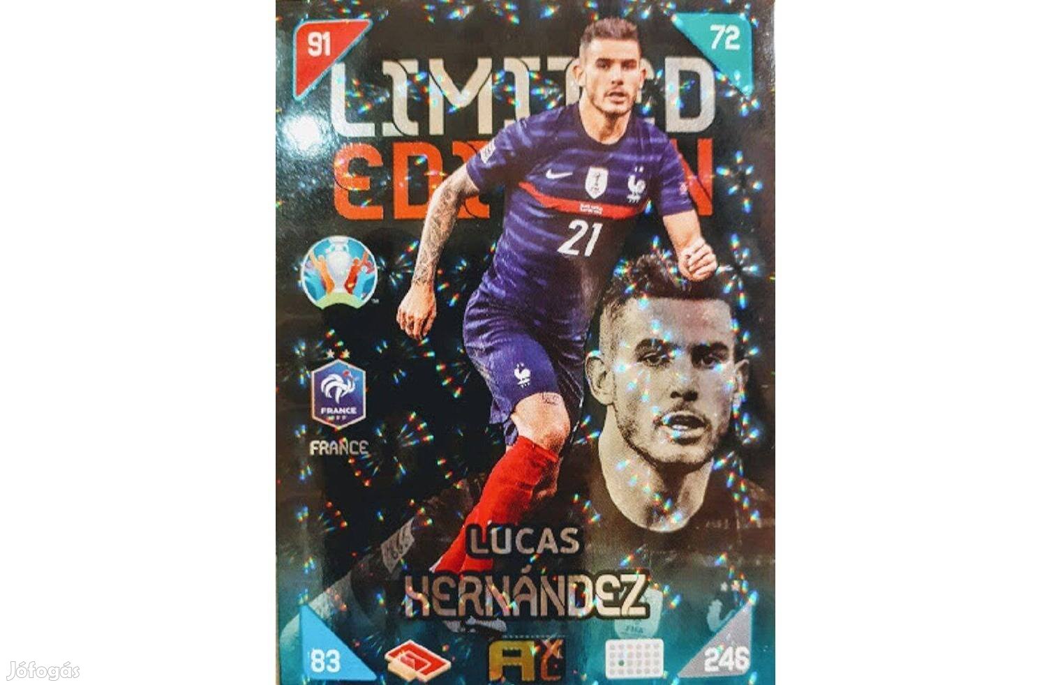 Lucas Hernandez Franciaország Limitedfocis kártya Panini Kick off 2021